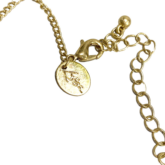 Lovisa Gold Tone Mesh Bib Necklace Vintage Look Disco Runway 70s Fashion Tassels - Picture 6 of 8